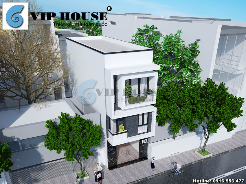 Thiết kế nhà phố 3 tầng tại Hà Nội